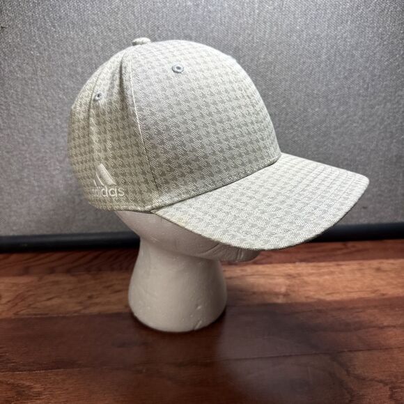 Adidas Golf Houndstooth Snapback Hat Cap Gray Adjustable - Picture 1 of 6